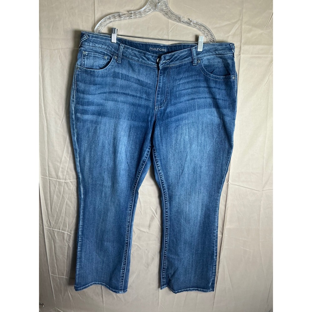Maurices Womens Jeans‎ Size 22W Regular Blue Denim Bootcut Stretch